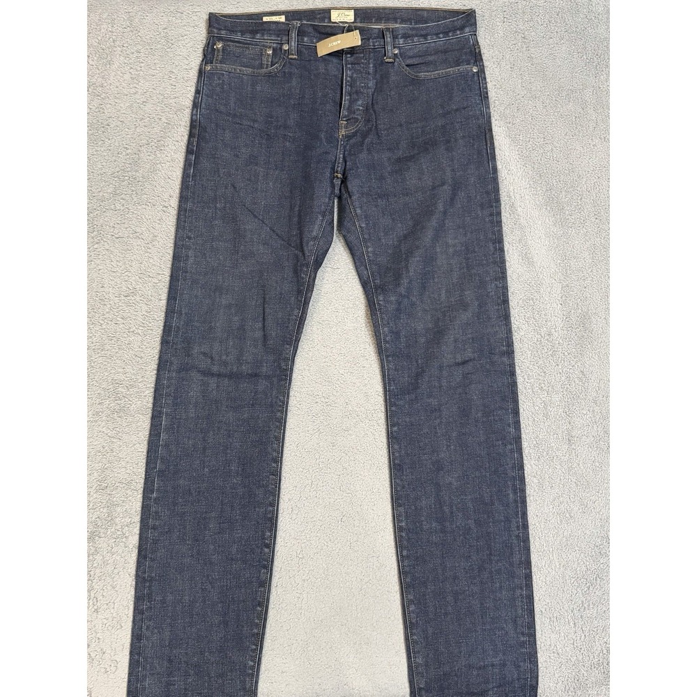 *READ* J Crew 484 35x34 Slim Fit Japanese Redline Selvedge Button Fly Jeans Dark - Picture 7 of 12